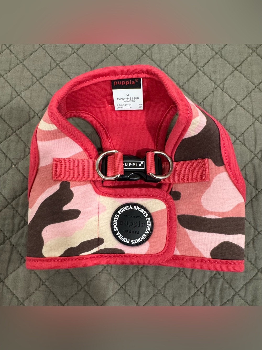 Puppia Pink Camo Harness Vest – M